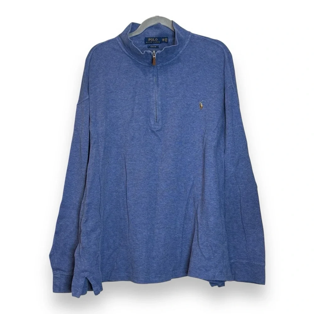 Polo Ralph Lauren Estate Rib 1/4‎ Zip Men's Pullover Sweater Size 2XB